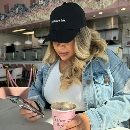 Bad Brow Day- Women's Dad Hat (black)