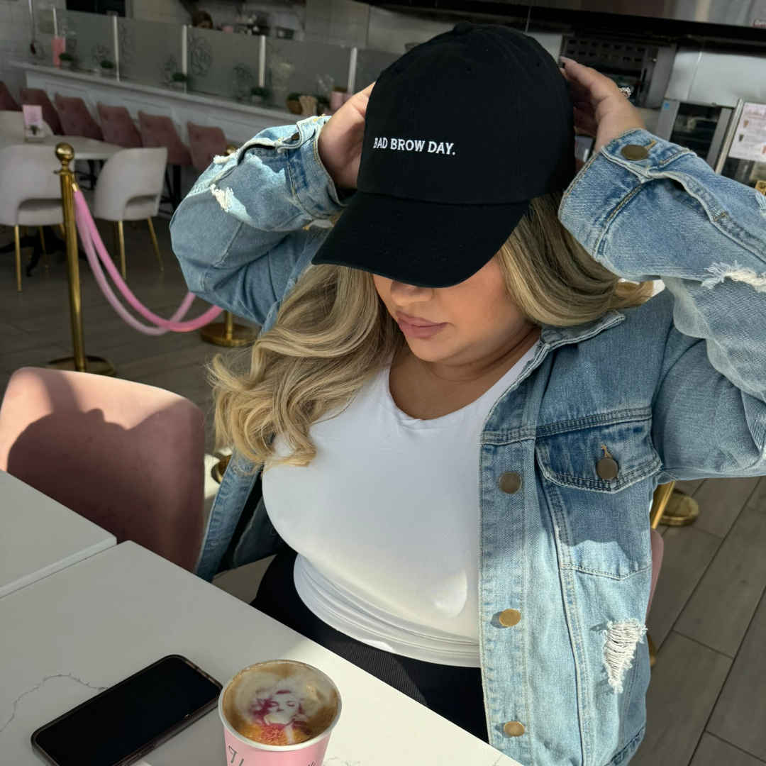 Bad Brow Day- Women's Dad Hat (black)