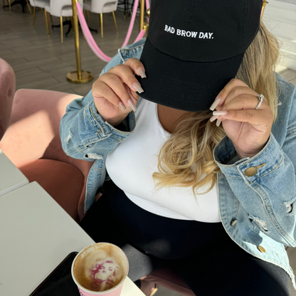 Bad Brow Day- Women's Dad Hat (black)