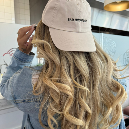 Bad Brow Day- Women's Dad Hat (stone)